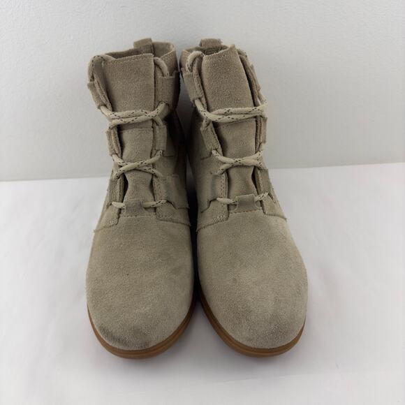 Sorel‎ Evie tan suede ankle wedge boots W9 - Picture 2 of 10